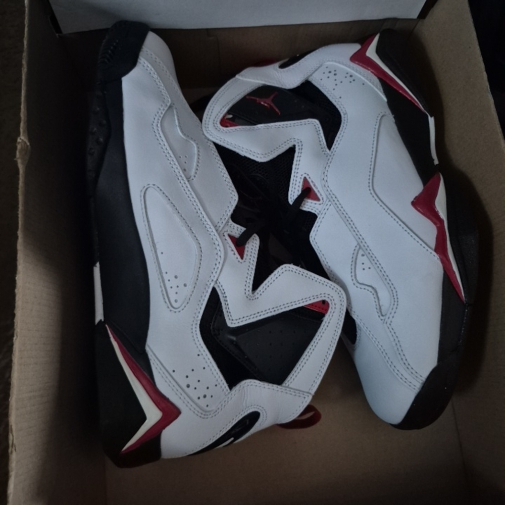 Jordan Athletic Shoes - White, Black, Red Accents